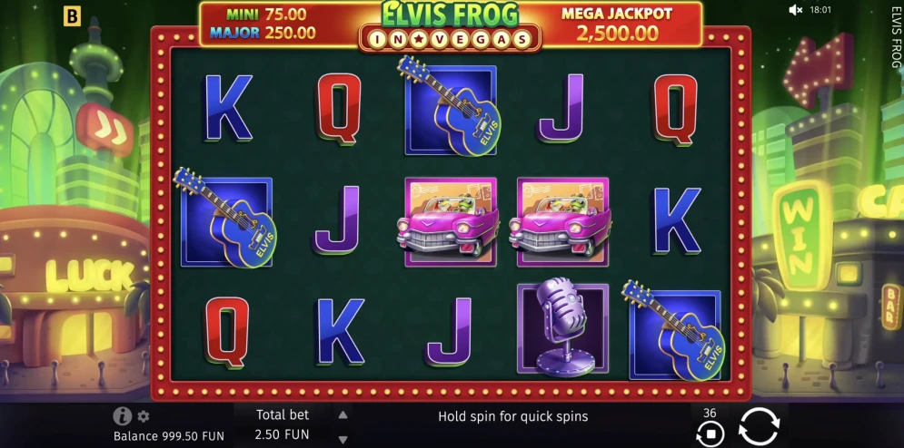 Elvis Frog in Vegas Slot